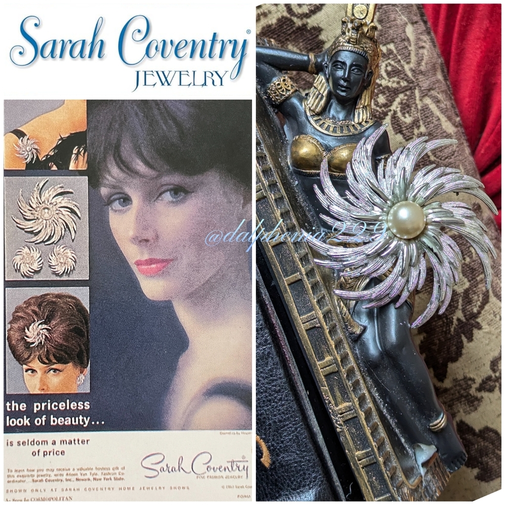 1968💯SARAH COVENTRY PEARL SWIRL BROOCH